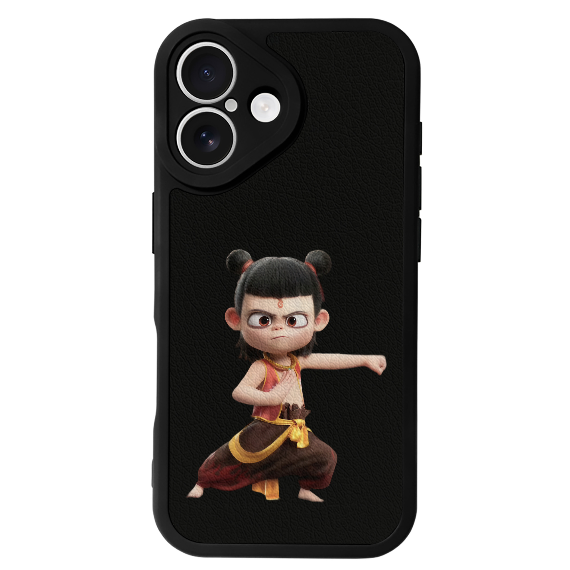 （画像用） Ne Zha 2 ナタ 魔童の大暴れ 【iPhone 16シリーズ対応】シリコンスマホケース（レザー調） 材質：シリコン